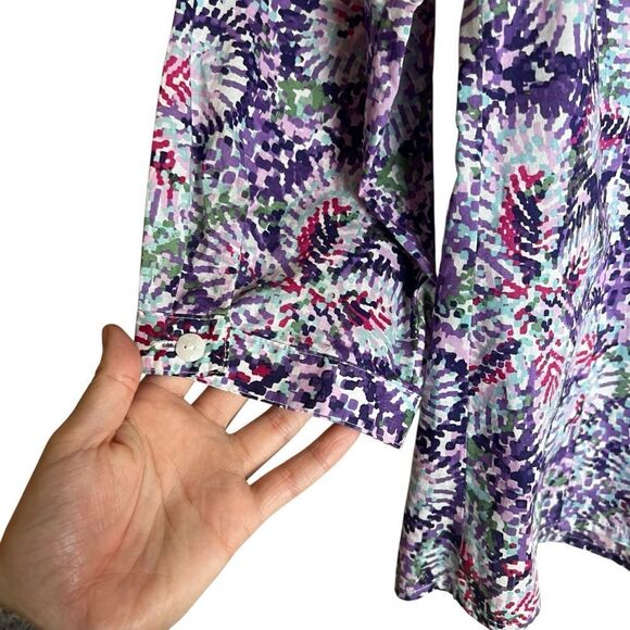 JM Collection 100% cotton patterned button down shirt - Picture 8 of 8